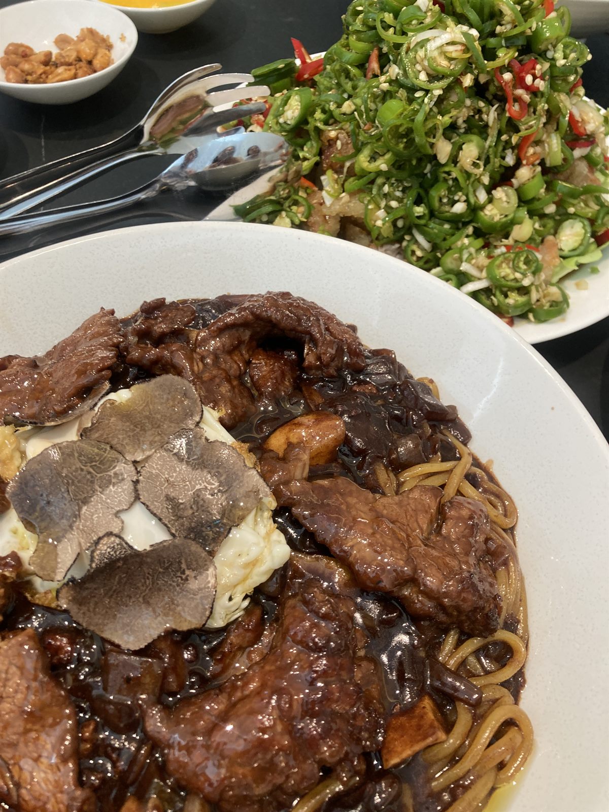 Mutan Yeouido — Truffle and Steak Jjajangmyeon, One Bowl Feeds Two